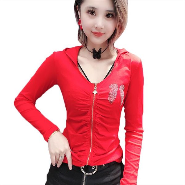 european diamonds hooded tshirt 2019 new autumn winter long sleeve back clothes shirt camiseta mujer backing shirt t97018, White
european diamonds hooded tshirt 2019 new autumn winter long sleeve back clothes shirt camiseta mujer backing shirt t97018, White