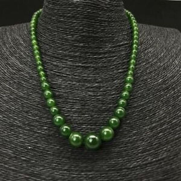3pcs wholesale 6-14mm exquisite china manual make green jade necklace 18, Silver
3pcs wholesale 6-14mm exquisite china manual make green jade necklace 18, Silver