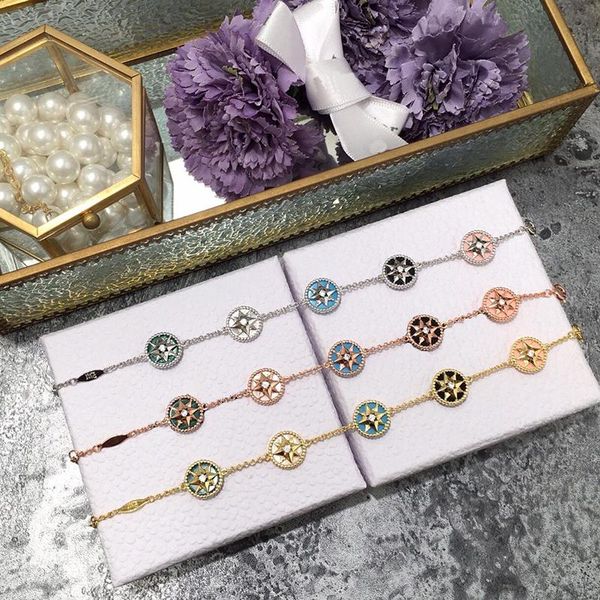 rose gold female 925 sterling eight-pointed star fritillary five-flower compass bracelet designer fashion jewelry for woman with box, Golden;silver
rose gold female 925 sterling eight-pointed star fritillary five-flower compass bracelet designer fashion jewelry for woman with box, Golden;silver