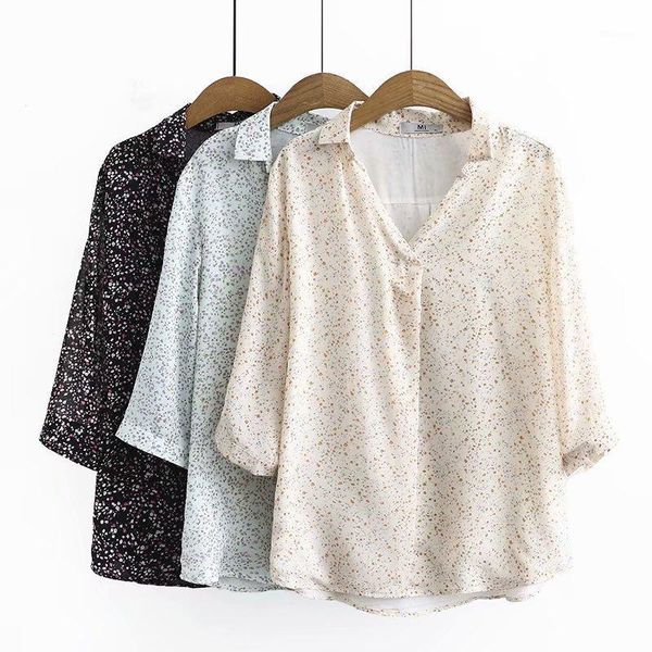 2020 new fashion brand oversize plus size shirt print casual three quarter v-neck1, White
2020 new fashion brand oversize plus size shirt print casual three quarter v-neck1, White