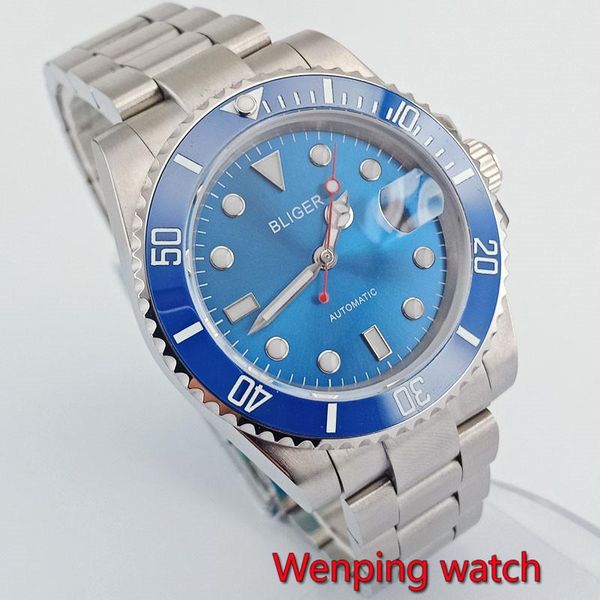 2020 luxury 40mm bliger sky blue dial sapphire crystal date window luminous hands date automatic mechanical men's watches, Slivery;brown
2020 luxury 40mm bliger sky blue dial sapphire crystal date window luminous hands date automatic mechanical men's watches, Slivery;brown
