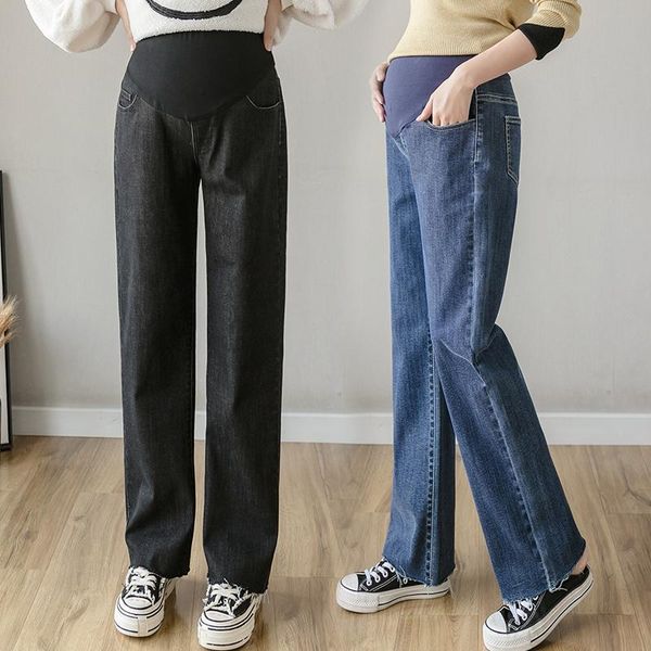 89 autumn spring wide leg loose denim maternity jeans belly straight casual pants clothes for pregnant women pregnancy trousers, White
89 autumn spring wide leg loose denim maternity jeans belly straight casual pants clothes for pregnant women pregnancy trousers, White