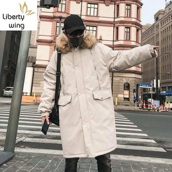 men's down & parkas winter mens thick padded long jacket fur collar hoody parka loose fit cotton outwear overcoat solid color casual pa, Black
men's down & parkas winter mens thick padded long jacket fur collar hoody parka loose fit cotton outwear overcoat solid color casual pa, Black