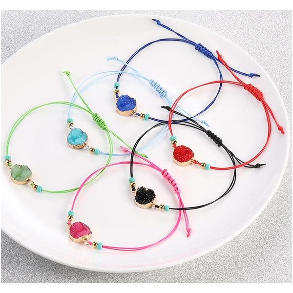 handmade druzy resin stone bracelet make a wish card wax rope braided bracelets bangles with rice bead for women gi sqcvep queen66, Golden;silver
handmade druzy resin stone bracelet make a wish card wax rope braided bracelets bangles with rice bead for women gi sqcvep queen66, Golden;silver