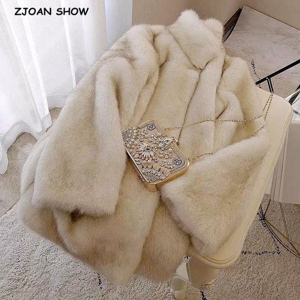 winter stand collar hairy shaggy faux fur jacket beige vintage long sleeve soft furry coat mid long outerwear, Black
winter stand collar hairy shaggy faux fur jacket beige vintage long sleeve soft furry coat mid long outerwear, Black