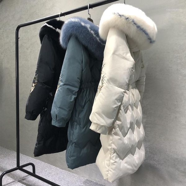 ayusnue women's winter down jacket long white duck down coat women real fur collar puffer jacket casaco ktl-2067 yy12061, Black
ayusnue women's winter down jacket long white duck down coat women real fur collar puffer jacket casaco ktl-2067 yy12061, Black