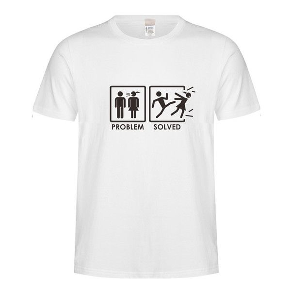 problem solved t shirt funny humor spoof inspired design short sleeved 100%cotton breathable o-neck fashion wife tshirt 20 styles 2021, White;black
problem solved t shirt funny humor spoof inspired design short sleeved 100%cotton breathable o-neck fashion wife tshirt 20 styles 2021, White;black