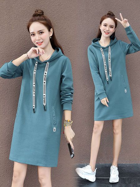 spring and autumn winter new loose foreign style hoodie sweater women's middle long korean thin dress 2020, Black
spring and autumn winter new loose foreign style hoodie sweater women's middle long korean thin dress 2020, Black
