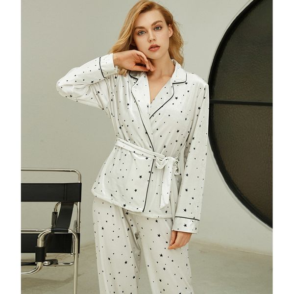 2pcs pajamas set women velvet sleepwear with belt shirt&pants autunm new pijama suit lady casual star intimate lingerie, Black;red
2pcs pajamas set women velvet sleepwear with belt shirt&pants autunm new pijama suit lady casual star intimate lingerie, Black;red