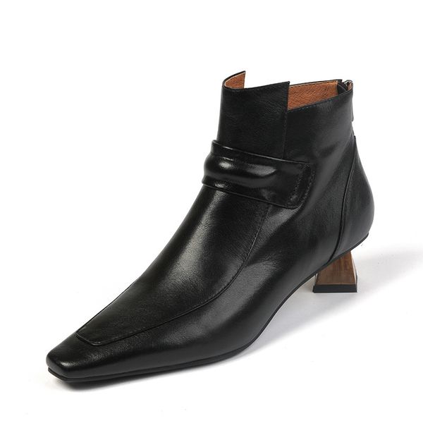 2021 more recent ankle new fall fashion genuine leather shoes woman finger retro foot boots 34-40 934u, Black
2021 more recent ankle new fall fashion genuine leather shoes woman finger retro foot boots 34-40 934u, Black