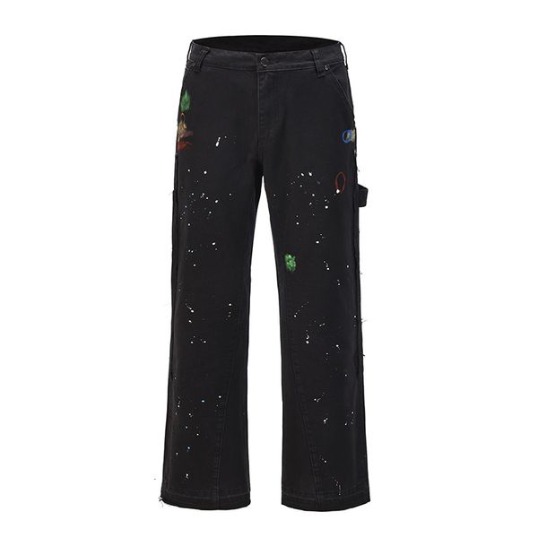 2021 new graffiti ink painted wide leg flare pants mens streetwear straight casual jeans harajuku washed retro loose denim trousers 6vfz, Blue
2021 new graffiti ink painted wide leg flare pants mens streetwear straight casual jeans harajuku washed retro loose denim trousers 6vfz, Blue