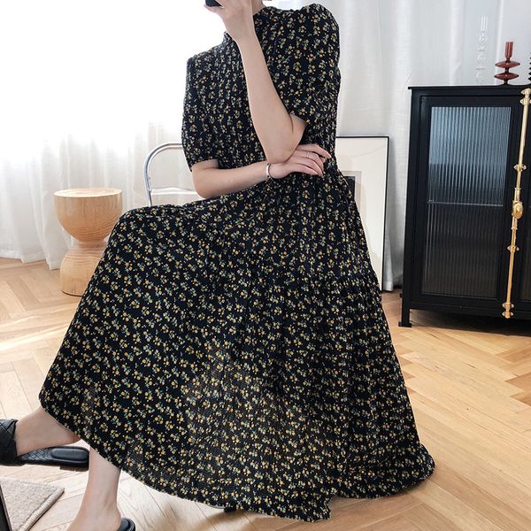 2021 new arrival spring the-neck impression vintage chiffon long elegant boho female casual 66lh, Black;gray
2021 new arrival spring the-neck impression vintage chiffon long elegant boho female casual 66lh, Black;gray