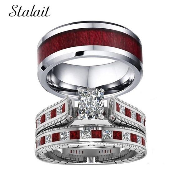 cluster rings vintage wood pattern zircon ring set valentine's day layer red color alloy couple women man wedding engagement jewelry, Golden;silver
cluster rings vintage wood pattern zircon ring set valentine's day layer red color alloy couple women man wedding engagement jewelry, Golden;silver