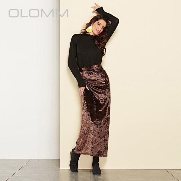 2020 autumn and winter super fire new fashion elegant elegant velvet new selling long skirt women's high waist split skirt1, Black
2020 autumn and winter super fire new fashion elegant elegant velvet new selling long skirt women's high waist split skirt1, Black