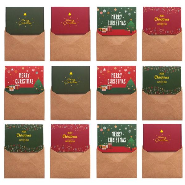 12 pcs retro christmas greeting cards printed merry
12 pcs retro christmas greeting cards printed merry