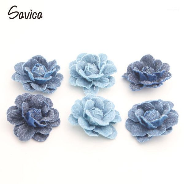 savica 8pcs 5.5cm denim fabric artificial flowers for garment headdress decor diy scrapbook crafts flores accessories lx0071
savica 8pcs 5.5cm denim fabric artificial flowers for garment headdress decor diy scrapbook crafts flores accessories lx0071