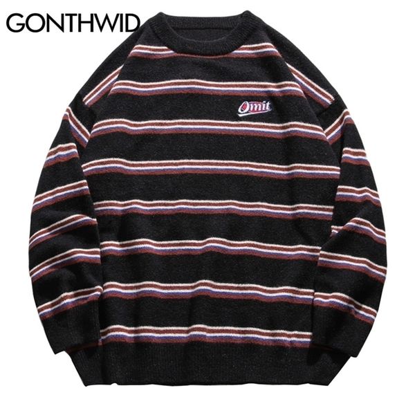 gonthwid harajuku stripe knitted jumpers sweaters streetwear hip hop casual pullover knitwear mens fashion crew neck 201221, White;black
gonthwid harajuku stripe knitted jumpers sweaters streetwear hip hop casual pullover knitwear mens fashion crew neck 201221, White;black