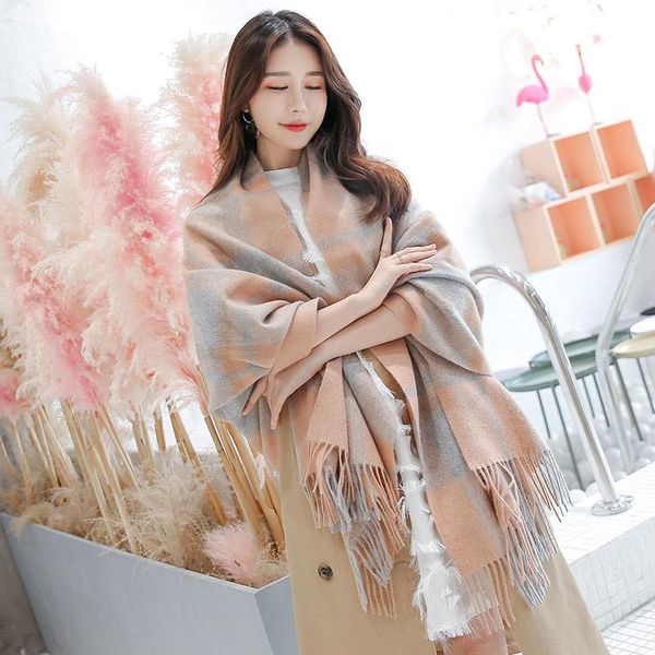 women wool scarf for ladies winter warm shawl wrap korean scarves soft wool thick capes 2020 plaid blanket scarf, Blue;gray
women wool scarf for ladies winter warm shawl wrap korean scarves soft wool thick capes 2020 plaid blanket scarf, Blue;gray