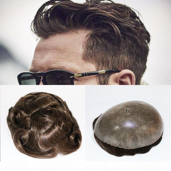 skin natural hair men toupee full pu toupee durable 8x10inch natural looking remy hair clear poly base human men hair, Black
skin natural hair men toupee full pu toupee durable 8x10inch natural looking remy hair clear poly base human men hair, Black