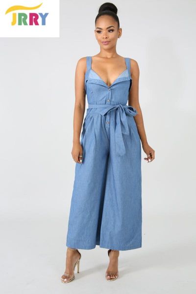 jrry spaghetti strap women denim jumpsuit buttons sashes wide leg pants ladies jumpsuits overall, Black;white
jrry spaghetti strap women denim jumpsuit buttons sashes wide leg pants ladies jumpsuits overall, Black;white