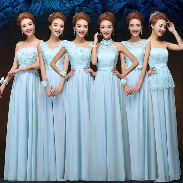 one shoulder elegant long bridesmaid dress blue chiffon floor length bridesmaid dresses wedding party dress, White;pink
one shoulder elegant long bridesmaid dress blue chiffon floor length bridesmaid dresses wedding party dress, White;pink