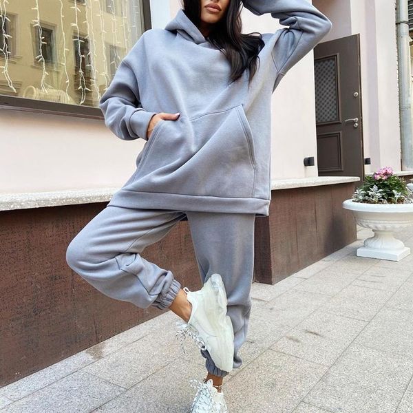 women's tracksuits casual solid hooded sweatshirt sets women fashion loose suit elegant pants suits female ladies, Gray
women's tracksuits casual solid hooded sweatshirt sets women fashion loose suit elegant pants suits female ladies, Gray