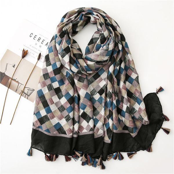2019 women fashion geometric plaid viscose shawl scarf lady wrap warm pashmina stole bufandas muslim hijab 180*90cm t200407, Blue;gray
2019 women fashion geometric plaid viscose shawl scarf lady wrap warm pashmina stole bufandas muslim hijab 180*90cm t200407, Blue;gray