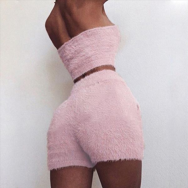 women two piece set autumn winter crop short pant set bodycon party club outfits plush home wear fashion solid clothes, Gray
women two piece set autumn winter crop short pant set bodycon party club outfits plush home wear fashion solid clothes, Gray