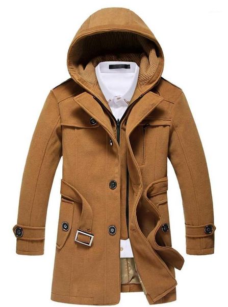 men's wool & blends arrival fashion autumn winter detachable turn-down hooded collar sashes slim trench cashmere overcoat men coat h584, Black
men's wool & blends arrival fashion autumn winter detachable turn-down hooded collar sashes slim trench cashmere overcoat men coat h584, Black