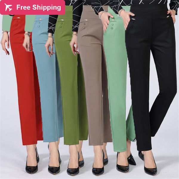 summer business formal women's thin work wear office lady career plus size pants high waist, Black;white
summer business formal women's thin work wear office lady career plus size pants high waist, Black;white