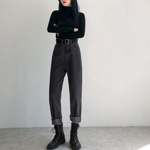 new fashion black gray solid jeans for woman street wear vintage high waist denim pants woman casual jean female plus size 201006, Blue
new fashion black gray solid jeans for woman street wear vintage high waist denim pants woman casual jean female plus size 201006, Blue