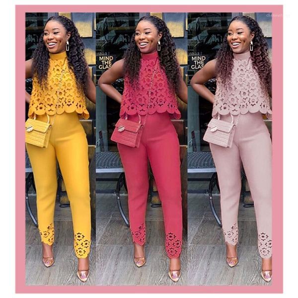 2020 fashion pink lace crop and pants suits sleeveless hollow two piece set elegant suit lady office work party outfits1, White
2020 fashion pink lace crop and pants suits sleeveless hollow two piece set elegant suit lady office work party outfits1, White
