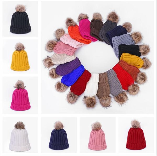 pom beanie кузнетая зимняя шапка меховой шар вязаный грохотливый тук череп крышка черепа открытый теплый вязать крючком шляпы спортивные лыж, Yellow
