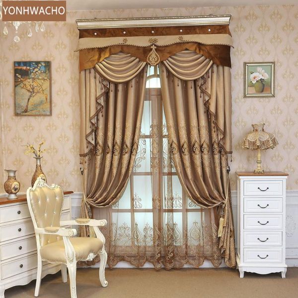 curtain & drapes custom velvet pastoral high shading pasted cord embroidery coffee cloth blackout valance tulle c392
curtain & drapes custom velvet pastoral high shading pasted cord embroidery coffee cloth blackout valance tulle c392