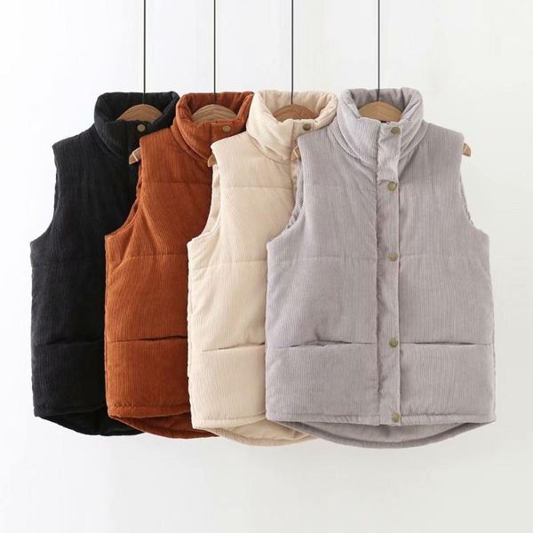 plus size thick warm soft corduroy women vest jackets 2020 casual ladies pockets oversize vests coat female in winter, Black;white
plus size thick warm soft corduroy women vest jackets 2020 casual ladies pockets oversize vests coat female in winter, Black;white