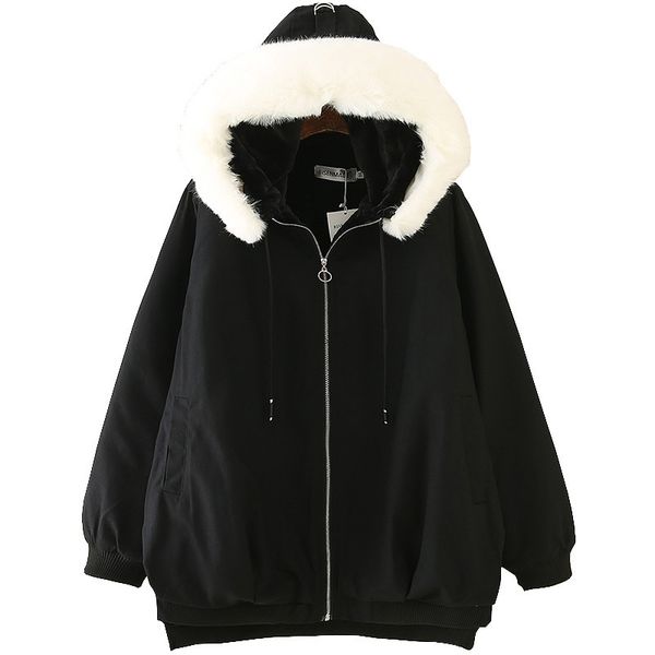 down women's winter with long hoodie parka mujer cotton quilted parkas woman wool lining plus size jacket 5slx, Black
down women's winter with long hoodie parka mujer cotton quilted parkas woman wool lining plus size jacket 5slx, Black