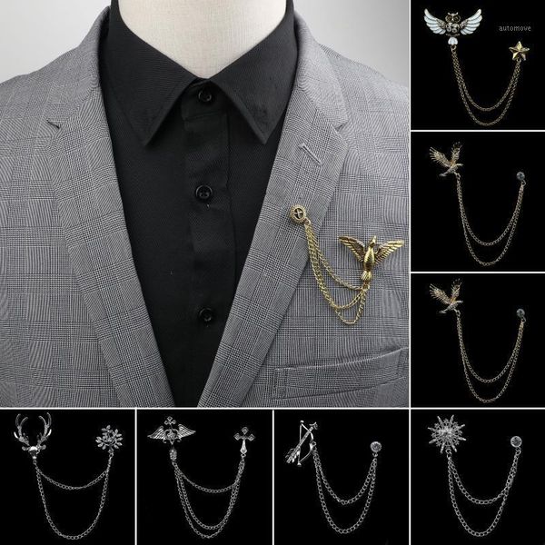 man suit shirt collar tassel brooch eagle angel skull anchor badge retro pins wedding dress party neckware accessories no.28-571, Gray
man suit shirt collar tassel brooch eagle angel skull anchor badge retro pins wedding dress party neckware accessories no.28-571, Gray