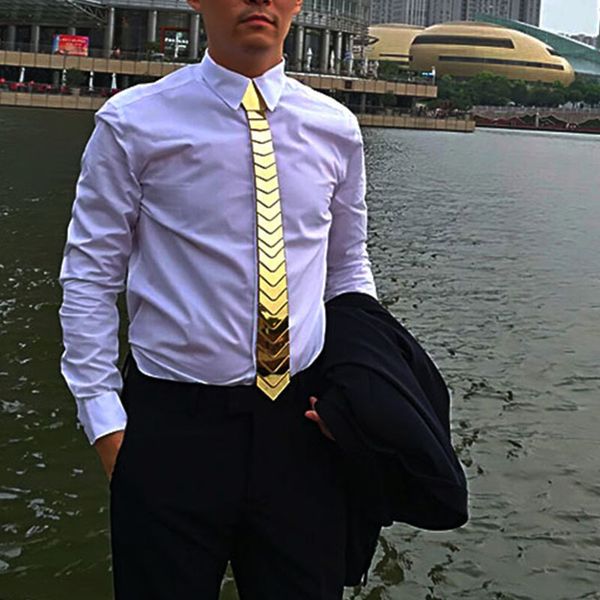 creative design mirror acrylic thin shining gold fashion tie satin ties business club present nighttime dj singer jewelry, Blue;purple
creative design mirror acrylic thin shining gold fashion tie satin ties business club present nighttime dj singer jewelry, Blue;purple