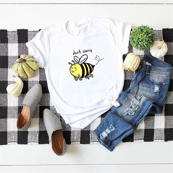 summer fashion elimiiya tshirt bee happy print t shirt women streetwear hipster o-neck tshirt female harajuku loose tee shir, White
summer fashion elimiiya tshirt bee happy print t shirt women streetwear hipster o-neck tshirt female harajuku loose tee shir, White