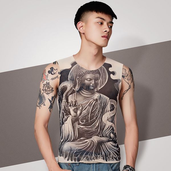 breathable quick-dry men's printed t-shirt summer tattoo clothes vest women's sleeveless tattoo tattooed arm, Black;blue
breathable quick-dry men's printed t-shirt summer tattoo clothes vest women's sleeveless tattoo tattooed arm, Black;blue