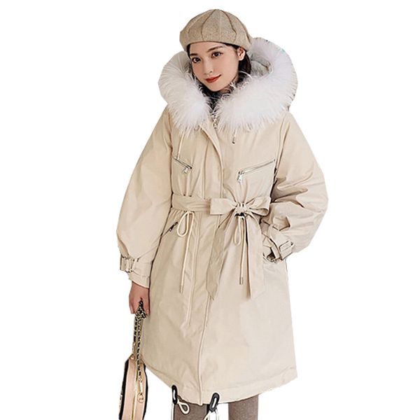 women's winter warm jackets middle long knee-length jacket loose and large size thick down parka 8612, Black
women's winter warm jackets middle long knee-length jacket loose and large size thick down parka 8612, Black