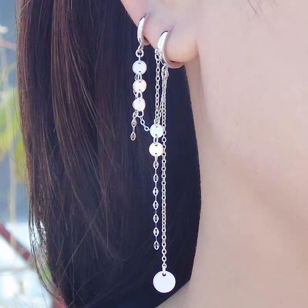 925 sterling silver earring design wafer cone2/3 pierced siamese ears chain ear bone long earring personality girl ear jewelry
925 sterling silver earring design wafer cone2/3 pierced siamese ears chain ear bone long earring personality girl ear jewelry