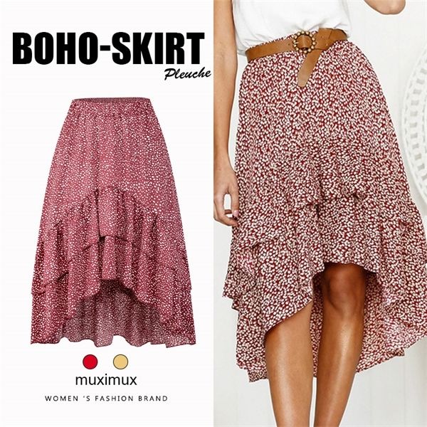 2020 spring women boho chiffon holiday skirts summer high waist female polka dot a-line ruffles midi beach flare skirt for women q1217, Black
2020 spring women boho chiffon holiday skirts summer high waist female polka dot a-line ruffles midi beach flare skirt for women q1217, Black