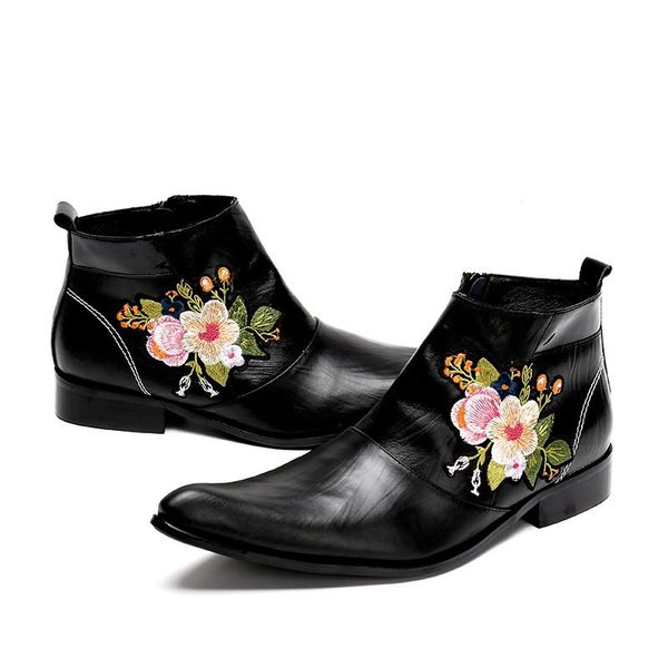zapatos hombre new western cowboy boot men black leather boots for men with embroidery flowers nightclub high-heeled boots autumn boat
zapatos hombre new western cowboy boot men black leather boots for men with embroidery flowers nightclub high-heeled boots autumn boat