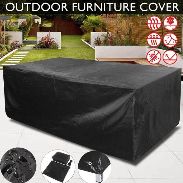 chair covers waterproof furniture cover patio outdoor table and (black)