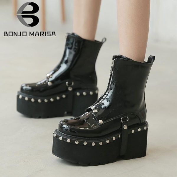 bonjomarisa female boots balck zipper platform motorcycle boots women thick bottom rivet cool great quality shoes woman, Black
bonjomarisa female boots balck zipper platform motorcycle boots women thick bottom rivet cool great quality shoes woman, Black