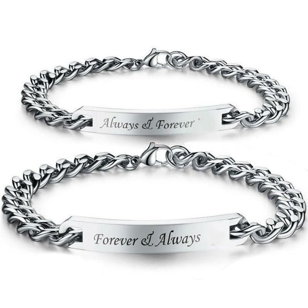 couples bracelet engraved always & forever stainless steel lovers bangles valentines day gift for wife husband boyfriend gf, Black
couples bracelet engraved always & forever stainless steel lovers bangles valentines day gift for wife husband boyfriend gf, Black