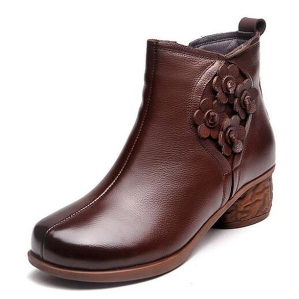 new cowhide flowers winter shoes fashion boots women winter boots thick with high heels wedding banquet shoes autumn, Black
new cowhide flowers winter shoes fashion boots women winter boots thick with high heels wedding banquet shoes autumn, Black