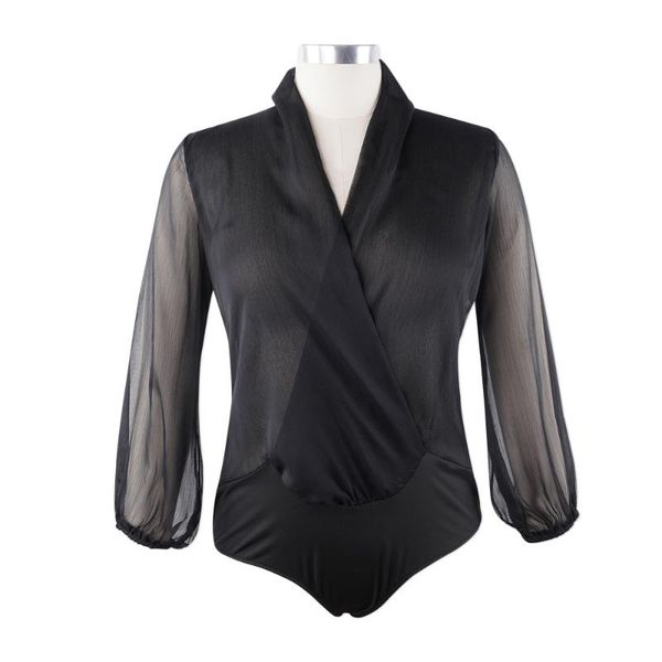 neatie kiddie black v-neck long lantern sleeve see-through mesh bodysuit for women fashion elegant body femme jumpsuit, Black;white
neatie kiddie black v-neck long lantern sleeve see-through mesh bodysuit for women fashion elegant body femme jumpsuit, Black;white