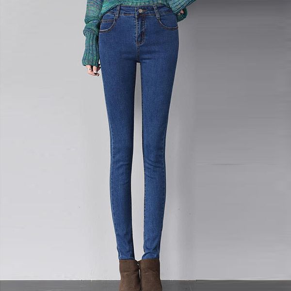 thin-waisted lady denim casual elegant drawing pencil jeans fashion classic solid cowboy pants tight, Blue
thin-waisted lady denim casual elegant drawing pencil jeans fashion classic solid cowboy pants tight, Blue